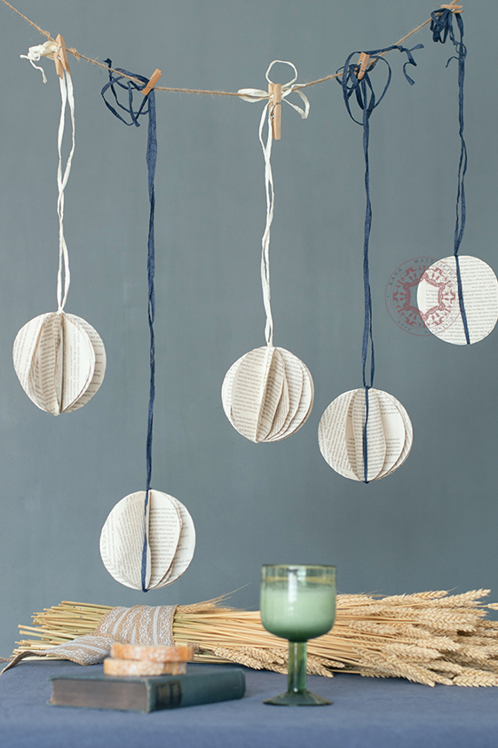 Rasa Mateviciute home decoration party ideas DIY homemade garland paper ball crafting ideas 2021 rasadesign.art