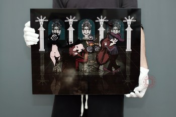Hand-drawn Oliver's Jazz Bar illustration print by Rasa Mateviciute 2020, rasadesign.art