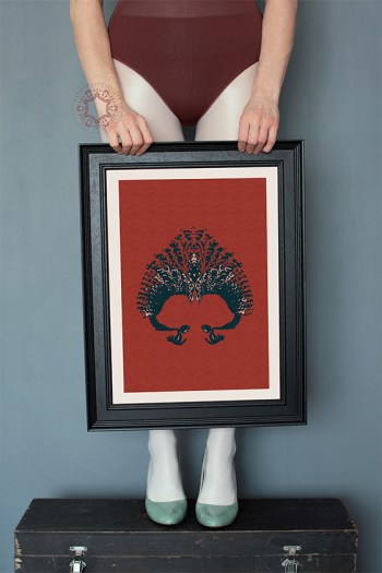 Womb illustration print by Rasa Mateviciute 2022, rasadesign.art