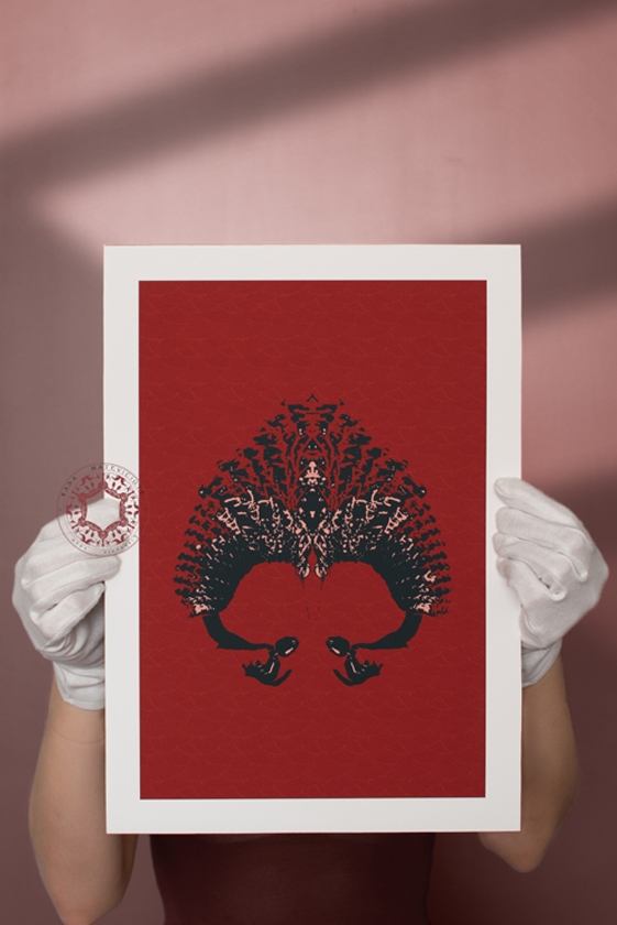 Womb illustration print by Rasa Mateviciute 2022, rasadesign.art