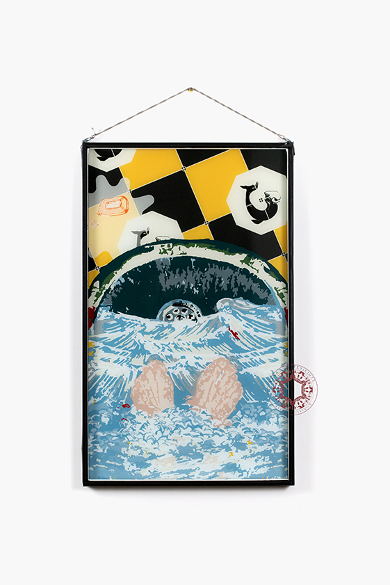 Hand-drawn Bath Illustration Print: ”The Bath”, 2022 by Rasa Mateviciute, rasadesign.art