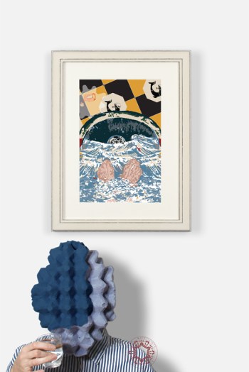 Hand-drawn Bath Illustration Print: ”The Bath”, 2022 by Rasa Mateviciute, rasadesign.art